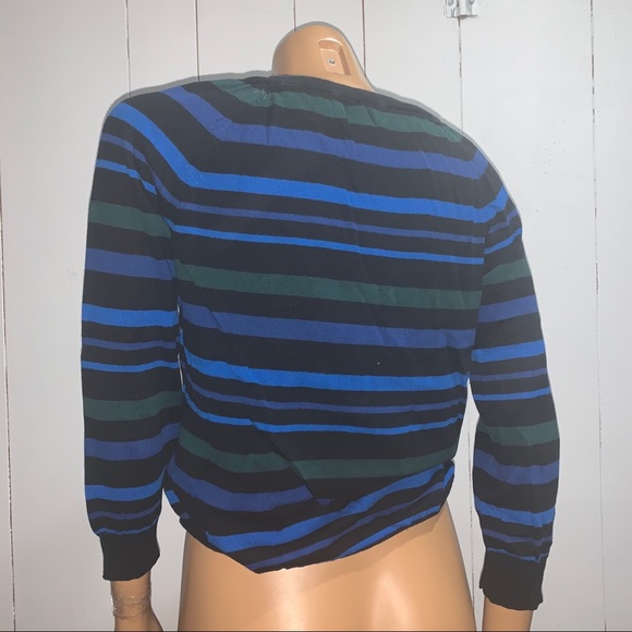 Striped quarter sleeve sweater - Picture 2 of 2